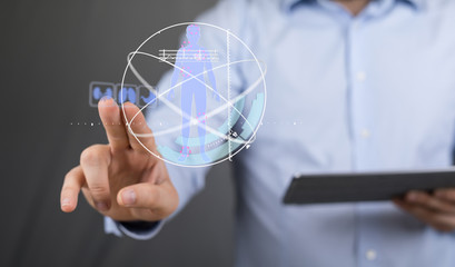 flu virus attack digital 3d