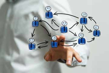 team work connection digital concept .