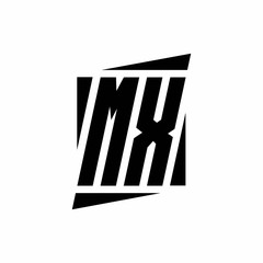 MX Logo monogram with modern style concept design template