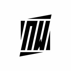 NR Logo monogram with modern style concept design template