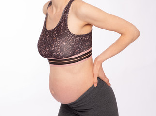 Pregnant woman has lower back discomfort