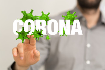 epidemic coronavirus 2019-nCoV 3d (2019-nCoV). .