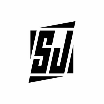 SJ Logo monogram with modern style concept design template