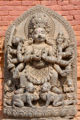Architectural detail of Durban square at Bhaktapur in Nepal