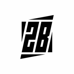 ZB Logo monogram with modern style concept design template