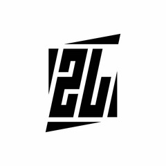 ZL Logo monogram with modern style concept design template