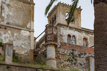 Ruins of Kasbah in Tetouan (Northern Morocco). In Morocco kasbah frequently refers to multiple buildings in a keep, a citadel, or several structures behind a defensive wall.
