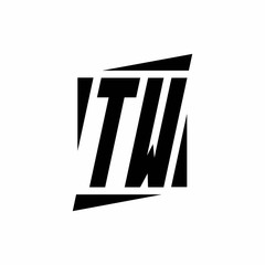 TW Logo monogram with modern style concept design template