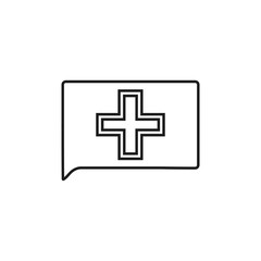 Medical Emergency Line Icon. Editable Vector Symbol Illustration.