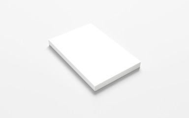 Book with blank hardcovers isolated on grey as template for design presentation, promotion etc.