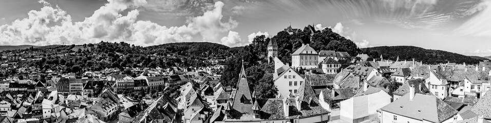 Medieval old town Sighisoara in Mures County, Transylvania, Romania