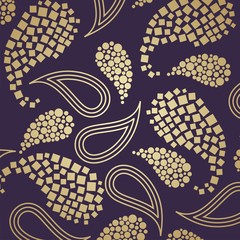 traditional paisley floral pattern , textile , Rajasthan, India	