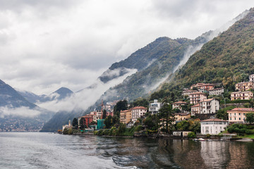 Italy lake Como small village in the mountains