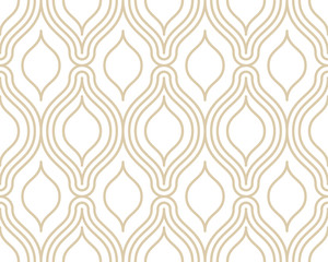 Seamless pattern with geometric waves. Endless stylish texture. Ripple monochrome background