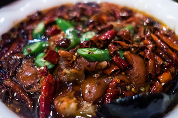 Szechuan Chinese Food, Serrano Peppers, Red Chili Peppers, Pork