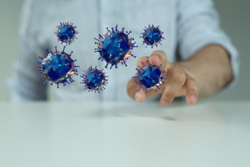 Corona Virus Healthcare Concept. Coronavirus protection Pandemic Sars Fever.