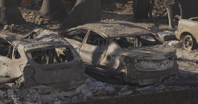 Aftermath of Thomas Fire in Ventura California December 2017