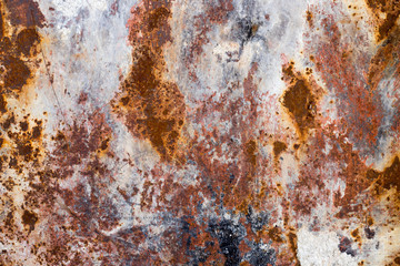 Grunge rusty metal background of an iron metal plate