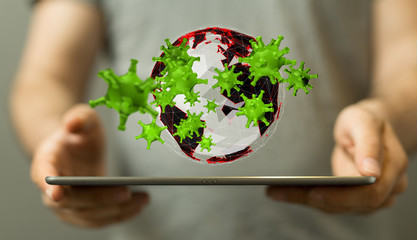 epidemic coronavirus 2019-nCoV, Novel Coronavirus Alert outbreak . Virus Covid 19-NCP. Spread of...