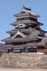  	春の松本城の風景