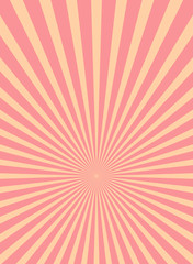 Sunlight glow horizontal background. Pink and peach color burst background.