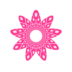 Abstract floral shape on white background. Design element.