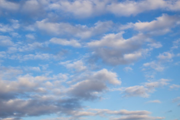 Cloud in the blue sky. A beautiful clouds against the blue sky background. Beautiful cloud pattern in the sky.