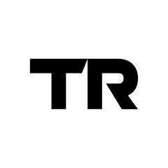 Unique TR logo, monogram, vector