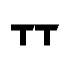 Unique TT logo, monogram, vector