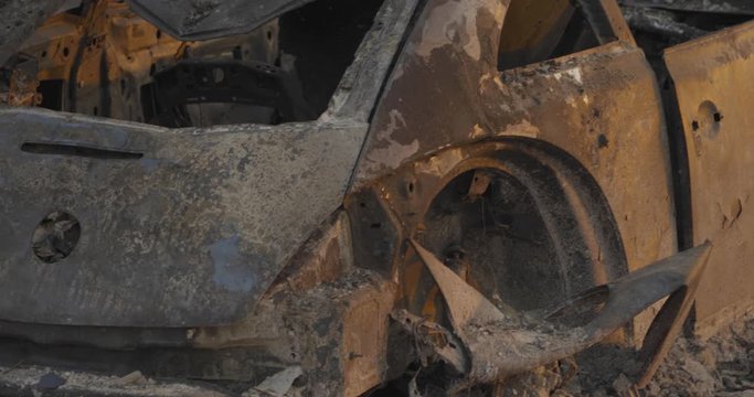 Aftermath of Thomas Fire in Ventura California December 2017. 