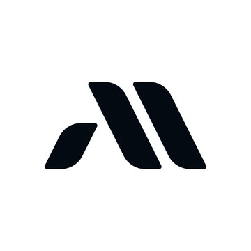 Unique M logo, monogram, vector