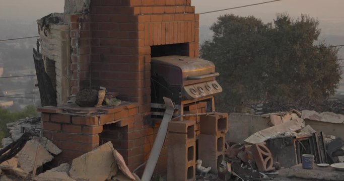 Aftermath of Thomas Fire in Ventura California December 2017