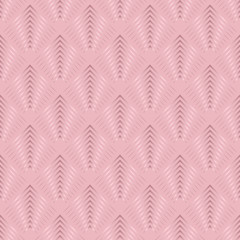 Art deco seamless pattern with rose gold pink gradient texture geometric shapes.