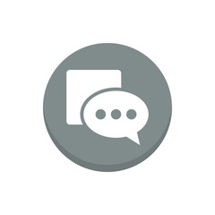 Chatting Vector Icon Colour Circle Icon Illustration.