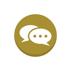 Speech Balloons Vector Icon Colour Circle Icon Illustration.