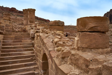 Obraz premium Roman ruins in Wadi Musa (Petra), Jordan