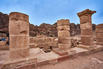 Roman ruins in Wadi Musa (Petra), Jordan