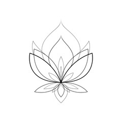 Ethnic Mandala ornament isolated on white background. Henna tattoo design. Vector illustration