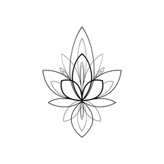 26Ethnic Mandala ornament isolated on white background. Henna tattoo design. Vector illustration