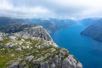 Fototapeta na wymiar Lysefjord fjord - Norway - nature and travel background