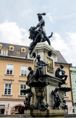 Fototapeta na wymiar GERMANY, AUGSBURG : Hercules Fountain in Augsburg