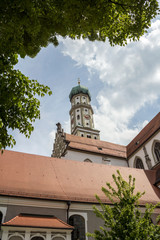 Fototapeta na wymiar Augsburg, Germany , Famous Evangelisch Saint Ulrich church in Augsburg Germany
