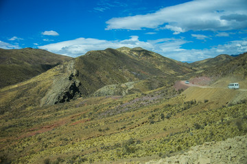 Dry landscapes from Cordillera Real, Andes, Bolivia
