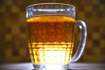 Soviet mug of cold light beer