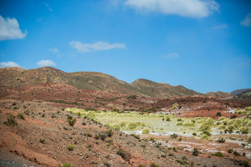Dry landscapes in Cordillera Real, Andes, Bolivia