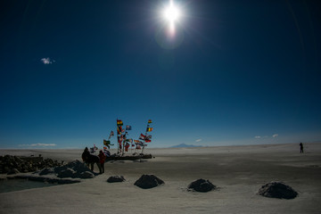 Big Uyuni salar in Cordillera Real, Andes, Bolivia