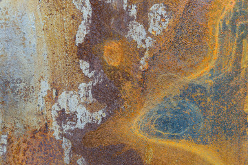 photo of the surface of an old rusty metal sheet