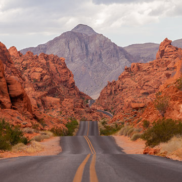 Road Through Valley of Fire State Park in Nevada