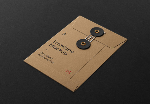 String Closure Envelope Mockup