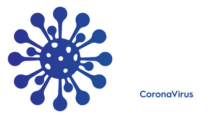 Vector illustration of a minimal logo design of a virus representing Corona Virus